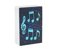 Blue Musical Notes Cigarette Case Stylish Lightweight Pocket Holder Case for Smoke Waterproof Cigarette Dispenser Cigarettes Accessories for Outdoor Camping Hiking