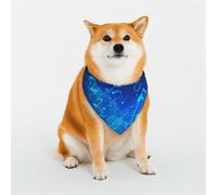 Blue Musical Notes Dog Bandanas Medium Adjustable Dog Scarf Triangle Bibs Double Reversible Kerchief Scarf Washable Daily Handkerchief for Medium Large Dog Puppy Cat Gift