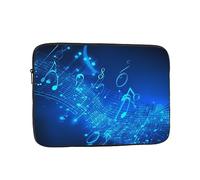 Blue Musical Notes Laptop Sleeve Bag 15 Inch Waterproof Shockproof Laptop Case Bag Lightweight Tablet Travel Cover Computer Skin Bag Tablet Carrying Case