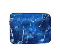 Blue Musical Notes Print Laptop Sleeve 15 inch, Ultra-Thin Computer Bag Notebook Computer Tablet Laptop Bag for Office Daily Commute