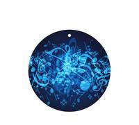 Blue Musical Notes Printing 10 Pcs Car Air Fresheners Cards For Scented Hanging Sheets For Bathroom With Rope
