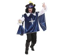 Blue Musketeer Costume Medium for Medieval Middle Ages Fancy Dress