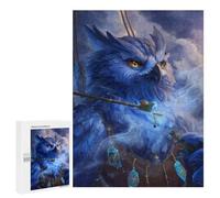 Blue Mystic Owl Artwork Puzzle 1000 Teile Schwer Puzzle Spielzeug Lernspiel Impossible Herausforderungsspielzeug Für Erwachsene Kinder 500 PCS