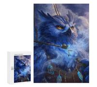 Blue Mystic Owl Artwork Puzzle 1000 Teile Schwer Puzzle Spielzeug Lernspiel Impossible Herausforderungsspielzeug Für Erwachsene Kinder 300 PCS