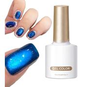 Blue Nail Polish - 10ML Magnetic Gel Glitter Shine, Quick Dry Magnetic Glow Effect, Glitter Gel Nail Polish Art Control | Party Manicure Styling, Stage Lighting Accents, Travel Cosmetic Kits