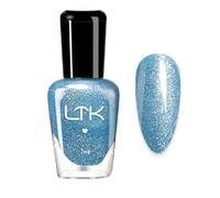 Blue Nail Polish - Blue Nail Varnish - Fast Drying & Oli-Based For Summer Nailart - Light Blue Shade With Fine Glitter For Fingernail And Toenail Beauty