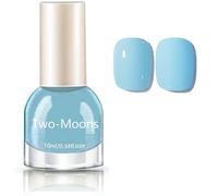 Blue Nail Polish - Light Blue Nail Polish - Sky Blue Nail Varnish - 60 Second Quick Dry Long Lasting Nail Varnish - Breathable Chip Resistant Vegan No Bake for Women Manicure Home