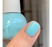 Blue Nail Polish,Sheer Blue Nail Varnish Quick Dry,Jelly Highly Glossy MilkBlue Nail Polish Solid Color,Vegan Glow Nail Varnish DIY Manicure, No Need Curing