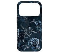 Blue Navy and Rose Flowers Case for iPhone 17 Pro