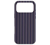 Blue Navy Tan Striped Girly Aesthetic Preppy Stripe Case for iPhone 17 Pro Max