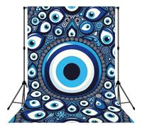 Blue-Nazar-Talismans 5x7ft Photography Backdrop, Photo Background With Rod Pocket, Foldable Studio Backdrop For Birthday, Wedding, Party Decoration