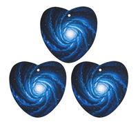 Blue Nebula Car Air Freshener, 3 Pcs Love form Hanging Air Freshener Cards, Long Lasting Fragrance Scented Cards for Car, Home, Office Gray-style