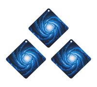 Blue Nebula Car Air Freshener, 3 Pcs Rhombus Hanging Air Freshener Cards, Long Lasting Fragrance Scented Cards for Car, Home, Office Black-style