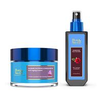 Blue Nectar Anti-Aging Cream (50g) + Rose Water Spray (100ml) | Collagen Boost & Hydration | 14 Herbs & Pure Steam Distilled Toner | For All Skin Types