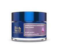 Blue Nectar Anti Aging Face Cream for Women | Ayurvedic Day & Night Moisturiser with Saffron & Sandalwood | Collagen Face Cream for Skin Firming & Hydration (14 Herbs, 50g)