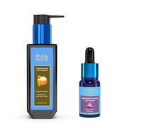 Blue Nectar Detan Face Wash (100ml) + Kumkumadi Face Serum (10ml) | Glow Boosting Ayurvedic Combo with 8 Herbs & Pure Saffron | For All Skin Types