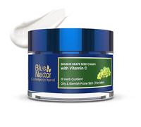 Blue Nectar Vitamin C Face Moisturizer for Oily & Acne Prone Skin with Grapeseed | Oil-Free | Lightweight Cream for Men (19 herbs, 50g)
