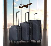 Neo Luggage Suitcase Set 3 Piece Hard Shell ABS Expandable Handle Inbuilt Lock