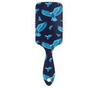 Blue Neon Fluorescent Bird gentle brush for fine Designed scalp massager for blow drying with Ergonomic handle cepillo para cabello