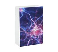 Blue Nerve Cell Cigarette Case Waterproof Crush-Proof Cigarette Holder Case Compact Travel Cigar Holder Durable Scratch-Resistant Design for Men & Women