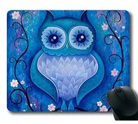 Blue Night Owl Rectangle Mouse pad