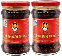 Blue Nile Foods Chilli Oil Variety Pack 210g - Crispy & Peanut Flavour Chinese Chilli Oils, Crunchy Spicy Condiments, Perfect for Stir-Fries, Noodles, Rice, Dips & More, Vegan & No Gluten, 2-Pack