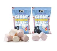 Blue Nile Foods Giant Toastin Mallows by Epic Snax - American Style Giant Marshmallow - Extra-Large Marshmallows for Toasting, Smores, and Baking - 300g (Pack of 2)