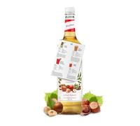 Blue Nile Foods Recipe Card with Hazelnut Syrup for Coffee, Cocktails, and Desserts | Nutty and Sweet Hazelnut Monin Coffee Syrup and Recipe Card | 1L Premium Cocktail Bottle