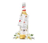 Blue Nile Foods Recipe Card with Vanilla Syrup for Coffee, Cocktails, and Desserts | Sweet Vanilla Coffee Syrup and Recipe Card | 1L Premium Cocktail Flavour Bottle