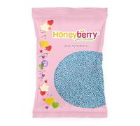 Blue Nonpareils Sprinkles 55g Sachet - Natural Edible Hundreds & Thousands Decorating Sprinkles - Perfect for Baking, Cupcake and Cake Decorations, Ice Cream, Desserts and Icing Decoration Toppers