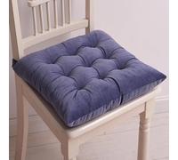 Blue NonSlip Chair Cushions for Dining Chairs2 Pack Washable Seat Pads with Ties for Kitchen & Dining Room Comfortable Chair Cushions for Enhanced Seating