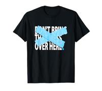 Blue Not Over Here Blue Graphic T-Shirt