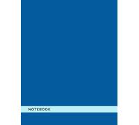 Blue Notebook: Large Blank Composition Unruled Journal with 110 pages - 8.5" x 11" - No Lines - Simple, Basic, for Office, School, Home, Work, Drawing, Ideas