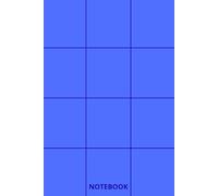 Blue Notebook with an aesthetic checkered cover: 110-page squared notebook, 6x9 format, blue matte cover