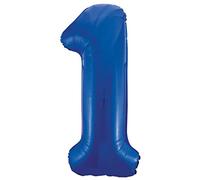Unique Party Giant Number 1 Balloon, Blue, 86cm