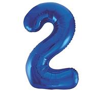 Unique Foil Balloon Number 2 – Large Blue (86 cm) – 1 Piece