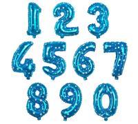 (Blue, Number 5) 16" Letters Numbers Foil Balloons Air Filled Self Inflating Decorations