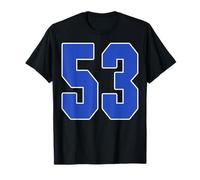 Blue Number 53 Jersey Big #53 Uniform Favorite Player T-Shirt