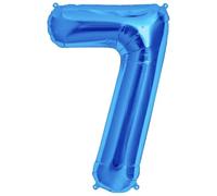 Blue Number 7 - Large Helium Foil Balloon - Birthday Party Wedding Anniversary Decoration - 101cm (2 Pack)