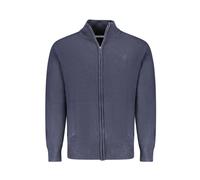 Blue Nylon Cardigan with Embroidery- male- North Sails- Cardigans- Blue- M- Knitwear M