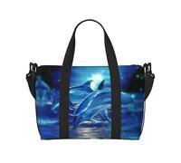 Blue Ocean Dolphin Duffel Bags for Traveling - Lightweight Oxford Personal Item Travel Bags for Women, Ideal Gym Bags for Men