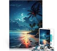 Blue ocean night skyJigsaw Puzzles for Adults 1000 Pieces Family Entertainment Toys Wall Decoration Unique Birthday and Xmas Gifts 38x26cm