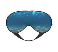 Blue Ocean Sea Wavy Seascape Night Mask Soft Reversible Eye Cover Adjustable Strap Light Blocking Comfortable Rest