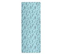 Blue Ocean Seahorse yogamat for floor printed, non slip, yoga towel non slip with bags tapete para ejercicio 71x26 inches
