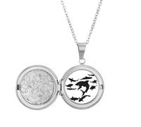 blue ocean Shark biology Locket Necklace Hold Picture Jewelry Birthday Gift