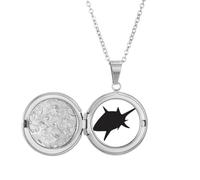 blue ocean Shark biology pattern Locket Necklace Hold Picture Jewelry Birthday Gift