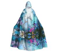 Blue Ocean Underwater Fish Get Spooky With Our Hooded Cloak For Adult Halloween Costumes