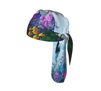 Blue Ocean Underwater Fish Printed Tactical Cycling Bandana, Breathable Mesh Helmet Liner, for Jogging Walking Fitness