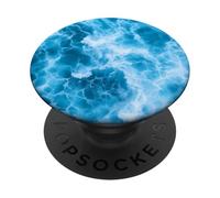 Blue Ocean Waves Summer Sea Coastal Beach Turquoise Aqua PopSockets Adhesive PopGrip