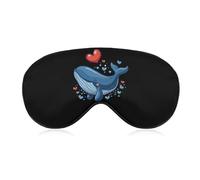 Blue Ocean Whale Sleep Mask Soft Blackout Eye Mask Eye Shade Cover with Adjustable Strap for Men Women